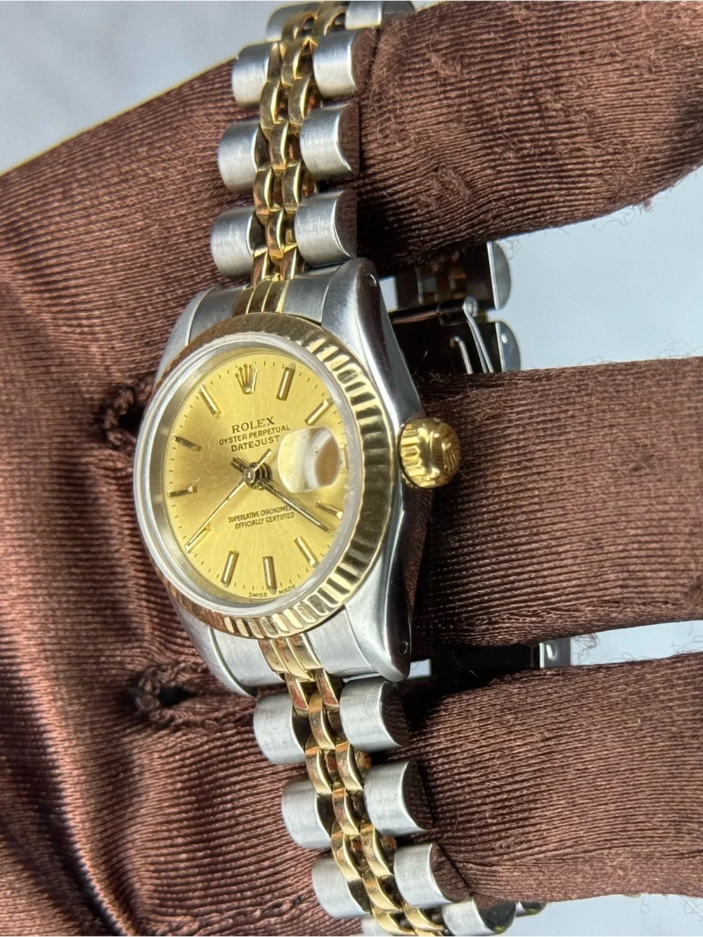 Rolex 69173 Two-Tone Ladies Datejust Champagne Dial Watch